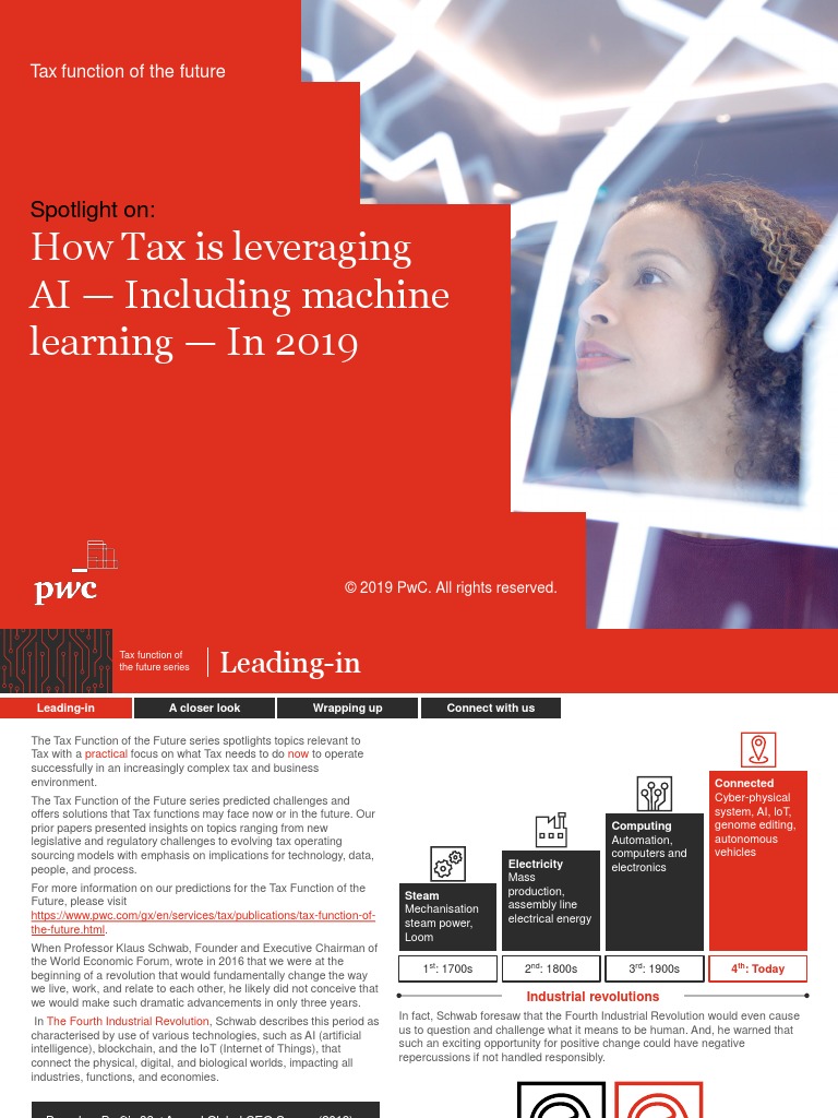 How Tax Is Leveraging AI - Including Machine Learning - in 2019 | PDF ...