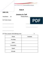 Test 5 Unit 10: Journey To Taif