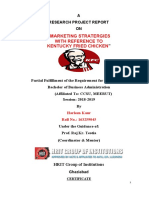 Project On KENTUCKY FRIED CHICKEN