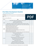 Fine Motor Development Checklist: Back To Child Development Checklists