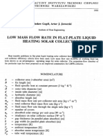 Low Mass Flow Rate in Flat-Plate Liquid Heating Solar Collectors