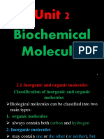 Unit 2: Biochemical Molecules