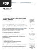 Probability - Theory, Solved Examples and Practice Questions - MBA Crystal Ball