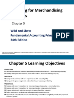 Accounting For Merchandising Operations: Wild and Shaw Fundamental Accounting Principles 24th Edition