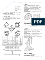 Review of solid geometry, prisms, pyramids, cylinders, spheres, and engineering applications