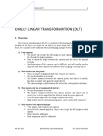 Direct Linear Transformation (DLT) : 1 Overview