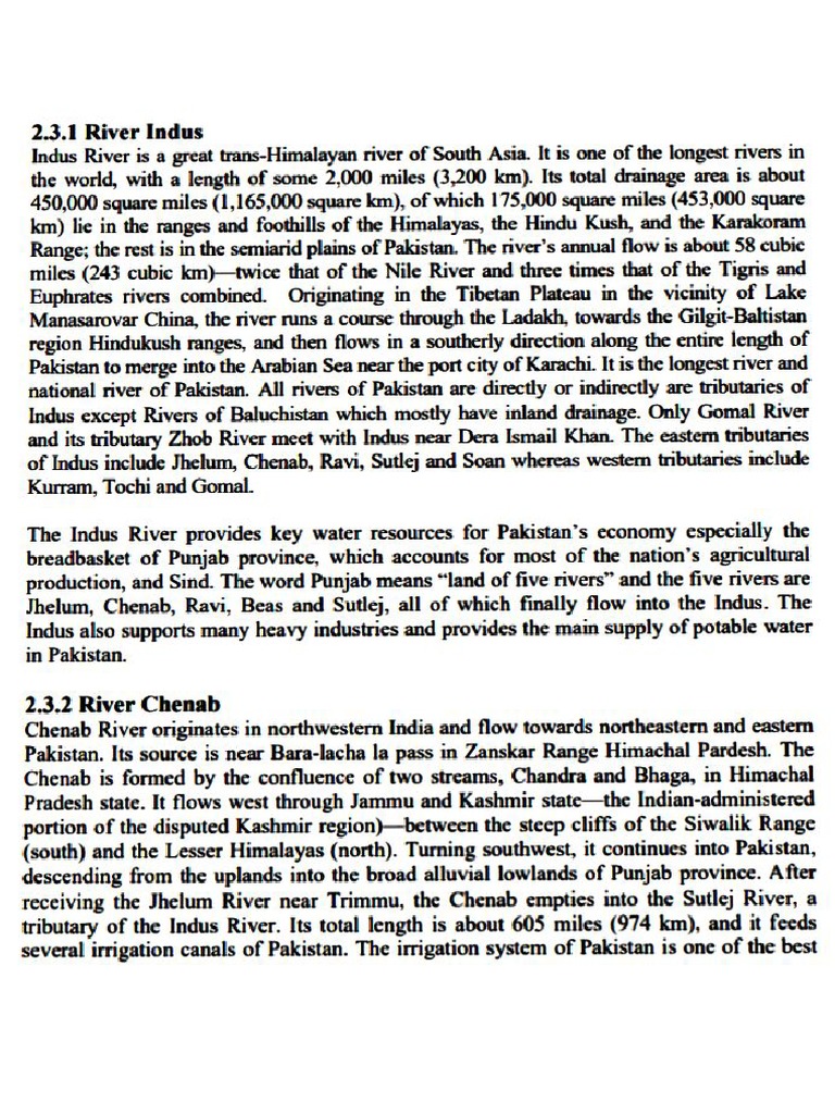 Rivers of Pakistan | PDF