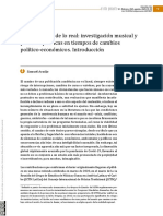 Metamorfosis de Lo Real: Investigación Musical y Políticas Públicas en Tiempos de Cambios Político-Económicos. Introducción