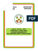 Code Des Investissements Du Togo