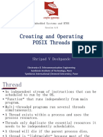 4.6 Creating and Operating POSIX Threads