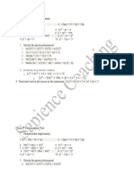 Class 8th Factorisation 2test