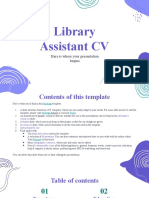 Library Assistant CV by Slidesgo