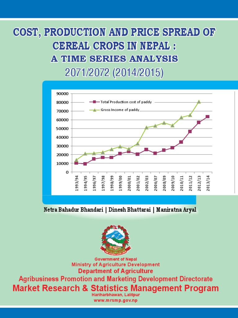 Cost, Production and Price Spread of Cereal Crops in NepalA Time