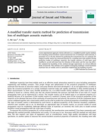 A Modified Transfer Matrix Method For Prediction of Transmission Loss of Multilayer Acoustic Materials