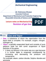 Mechanical Engineering Gas Laws Notes