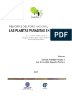 Memoria Del Foro Sobre Plantas Parásitas 2017