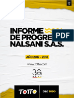 12. Informe de Progreso 2017-2018 Nalsani S.a.S