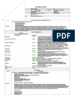 Historia clínica de paciente con trauma abdominal