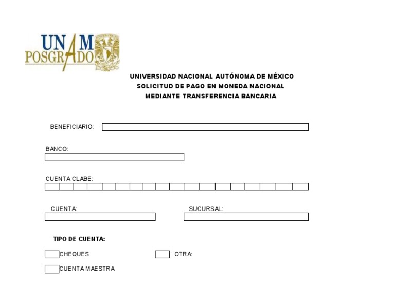 Plantilla de Solicitud de Transferencia Bancaria | PDF