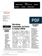 Narrativas transmedia, de Carlos A. Scolari (2013)