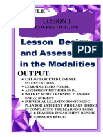 Module 3A:: Lesson Design and Assessment in The Modalities