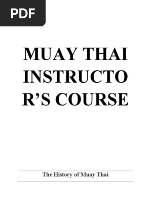 MUAY THAI INSTRUCTOR'S COURSE