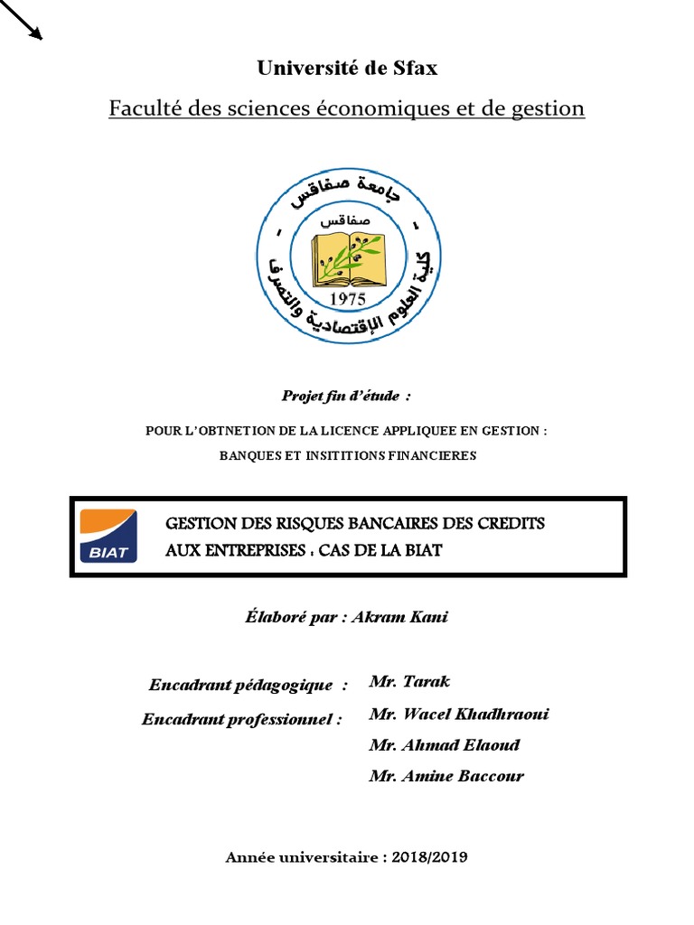 Exemple de Pfe Sur BIAT  PDF  Leasing  Banques