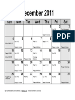 December 2011: Sun Mon Tue Wed Thu Fri Sat