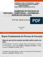 Aula 2 - Regras Fundamentais Do Processo de Execução - Competência - Legitimidade - Espécies de Execução