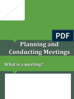 Planning and Conducting Meetings