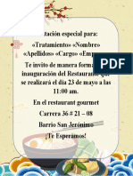 Tarjeta de Invitacion