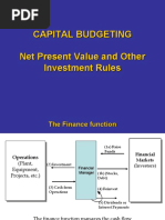 Capital Budgeting Net Present Value and Other Investment Rules