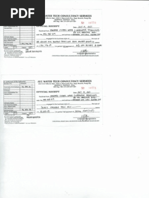 Official Receipt Sample