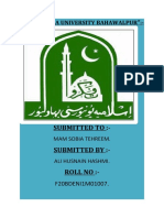 Submitted To:-: The Islamia University Bahawalpur