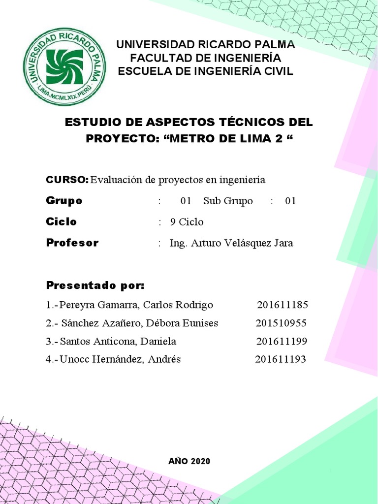 Estudio del Proyecto Línea 2 Metro Lima | PDF | Lima | Transporte