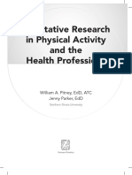 William a. Pitney Jenny Parker Qualitative Research in Physical Activity and the Health Professions 2009