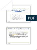 Introduction To Financial Management: What Does The Study of Finance Involve?