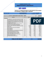 Costo Directo: Presupuesto Analitico