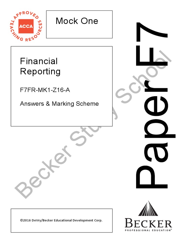 9kcykyo1i2s2-F7 June17 MockExamAnswers | PDF | Deferred Tax | Dividend