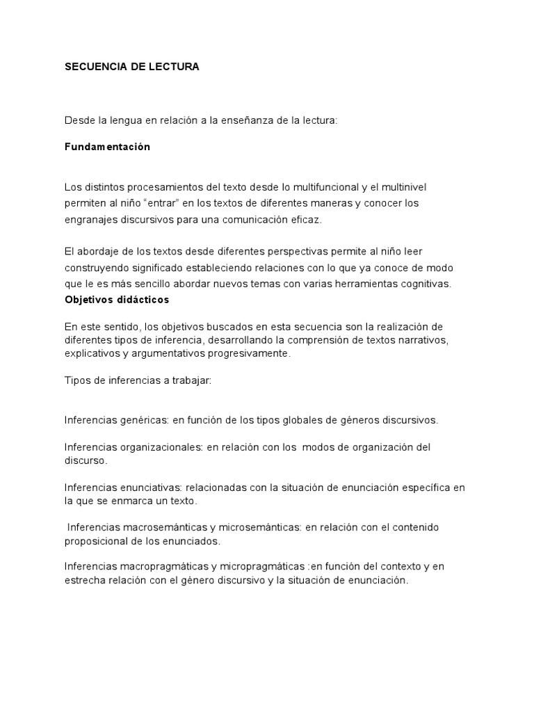 Ejemplos de Inferencias en Lectura | PDF | Inferencia | Palabra