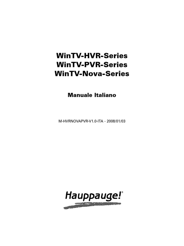 WinTV Manuale Utente | PDF