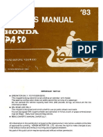 1983 Honda Pa50 Owners Manual