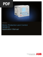 Motor Protection and Control REM615: Application Manual