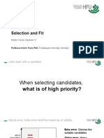 Selection and Fit: Alpha Error, Beta Error, Validity and Candidate Experience