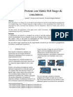 Arduino en Proteus Con Matriz 8x8 Juego de Concéntrese.