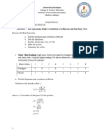 WILMAR VILLANOCHE BSED 3B Assignment SPEARMAN RANK