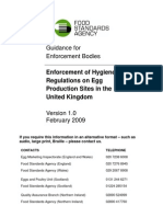 Guidance For Enforcement Bodies: Enforcement of Hygiene Regulations On Egg Production Sites in The United Kingdom