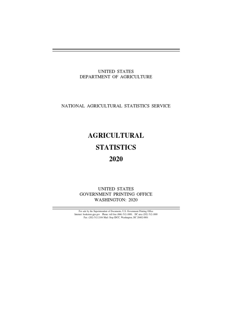 2020 Agricultural Data Overview | PDF | Pound (Mass) | Agriculture