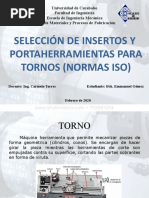Clasificación de Insertos ISO 1832 | PDF | Mecanizado | Acero