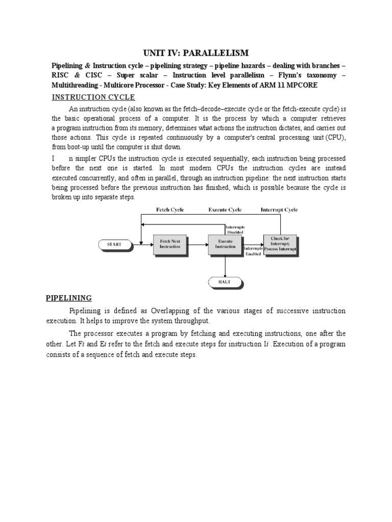 CS17303 Computer Architecture Notes On Lesson Unit IV - Sumathi | PDF ...